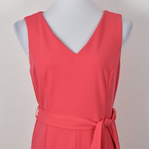 Calvin Klein Belted Sleeveless Wide Leg Jumpsuit - 8 - Picture 2 of 8